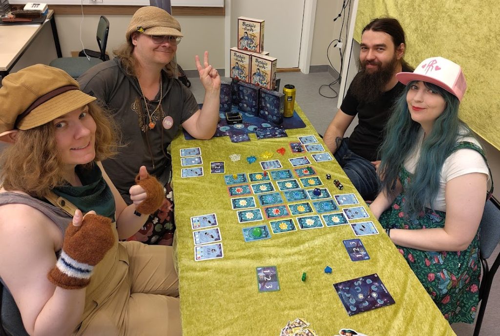 A group of cool people playing Perilous Pond